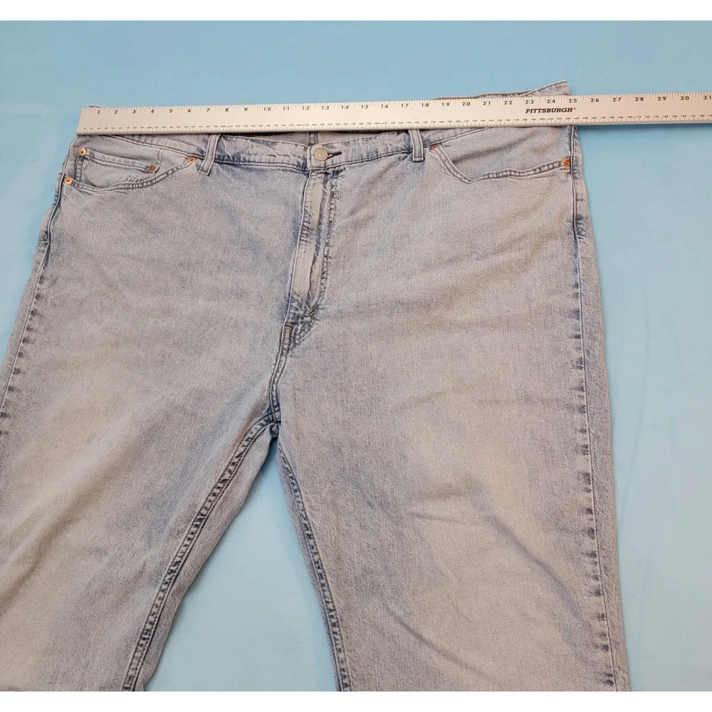 Levi's 511 Slim Fit Mens Jeans 50x29 Blue Denim Light Wash Patina Classic